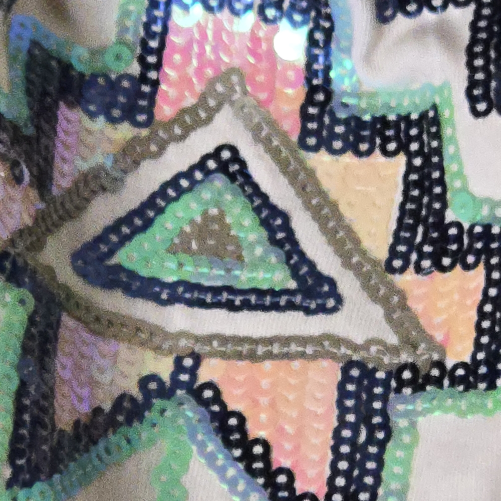 Express Sequin Aztec Pattern Mini Skirt - Multico… - image 5